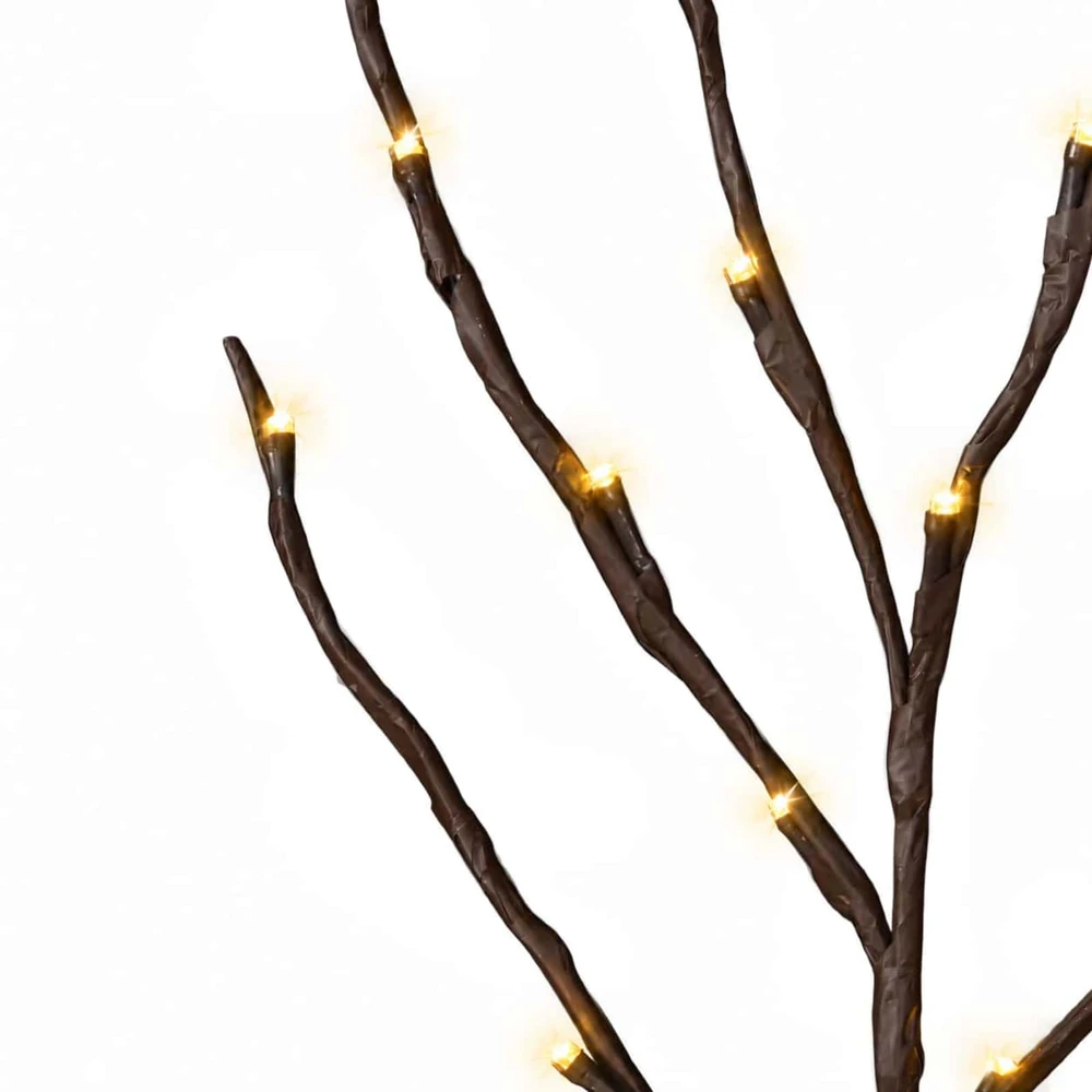 LED varinių šakų kalėdinė dekoracija 3 vnt. Ruda 62 cm Plienas