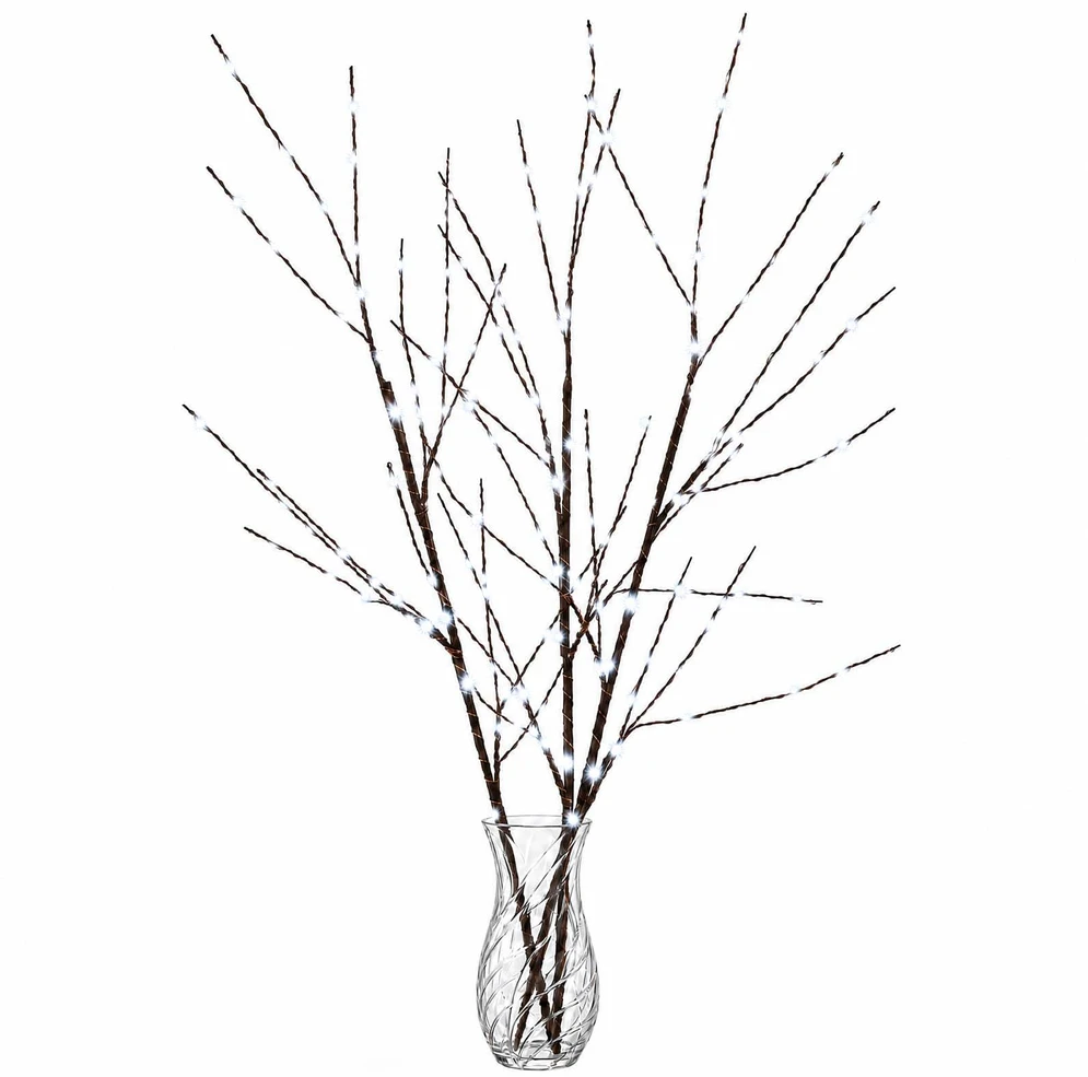 LED varinių šakų kalėdinė dekoracija 3 vnt. Ruda 62 cm Plienas