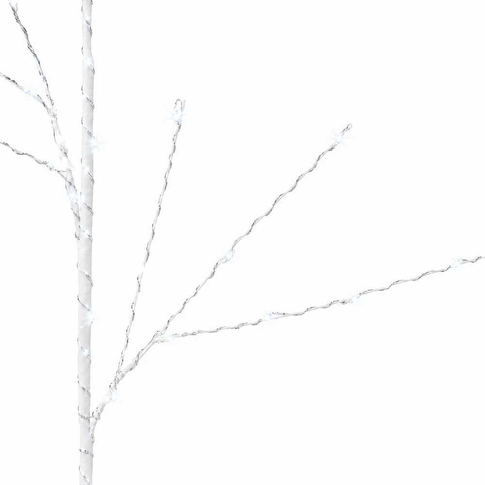 LED varinių šakų kalėdinė dekoracija 3 vnt. Balta 62 cm Plienas