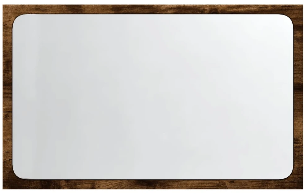 LED vonios kambario veidrodis, ąžuolo, 60x8,5x38cm, mediena