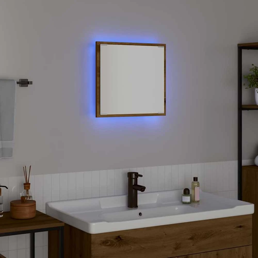 LED vonios veidrodis Amatininkų ąžuolas 40 x 37 x 8.5 cm