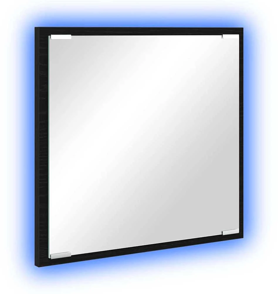 LED vonios veidrodis Juodas ąžuolas 40 x 37 x 8.5 cm