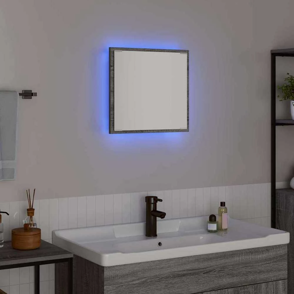 LED vonios veidrodis Pilkas Sonoma 40 x 37 x 8.5 cm