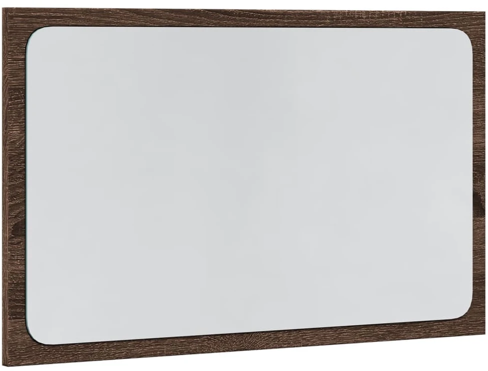 LED vonios veidrodis, rudas ąžuolo, 60x8,5x38cm, mediena