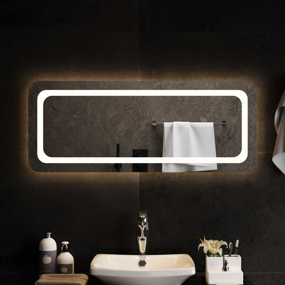 LED vonios veidrodis Skaidrus 100 x 40 cm grūdintas stiklas