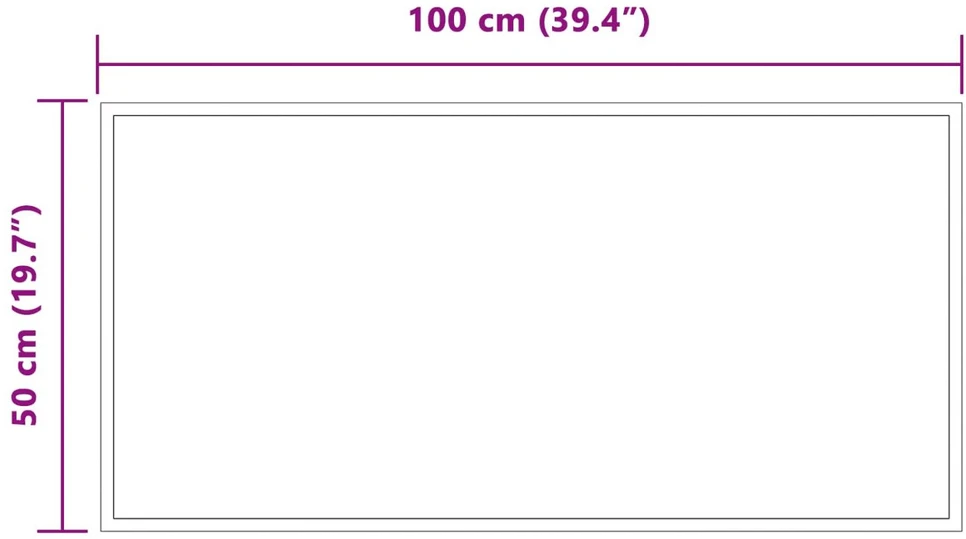 LED vonios veidrodis Skaidrus 100 x 50 cm grūdintas stiklas