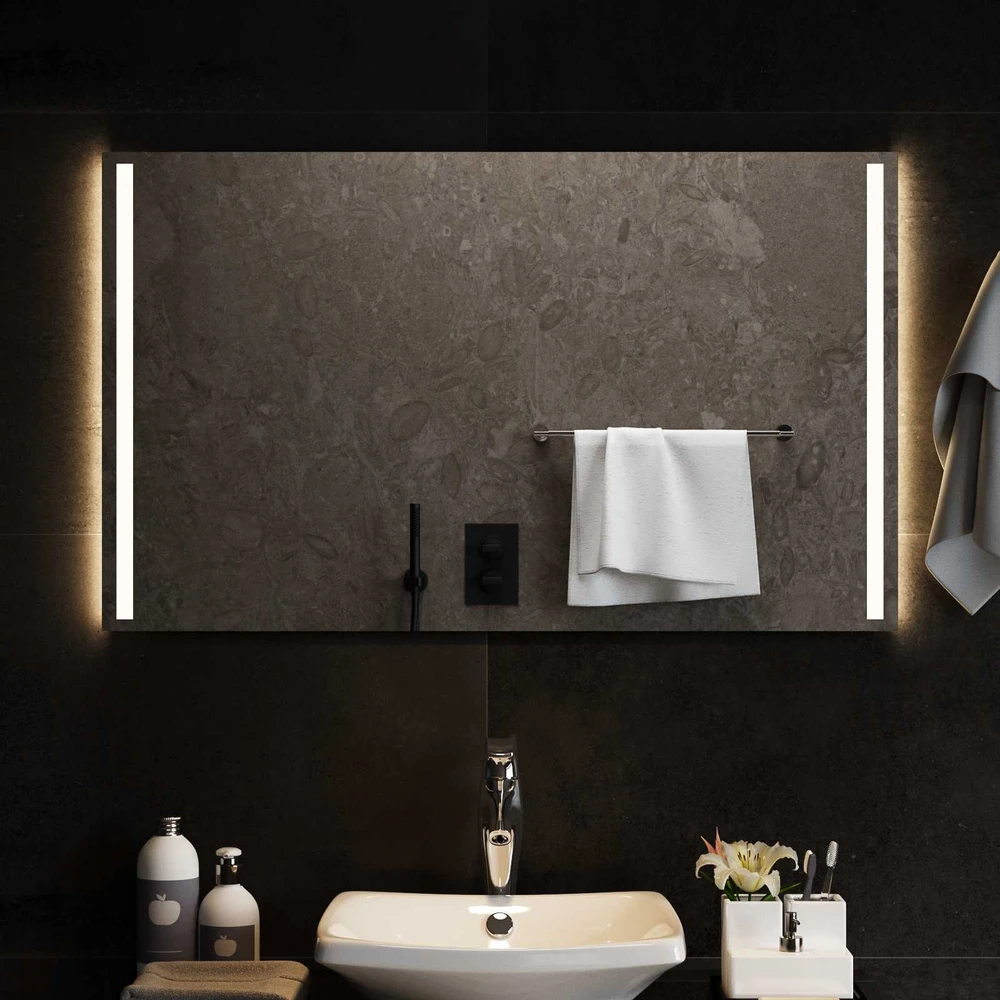 LED vonios veidrodis Skaidrus 100 x 60 cm grūdintas stiklas