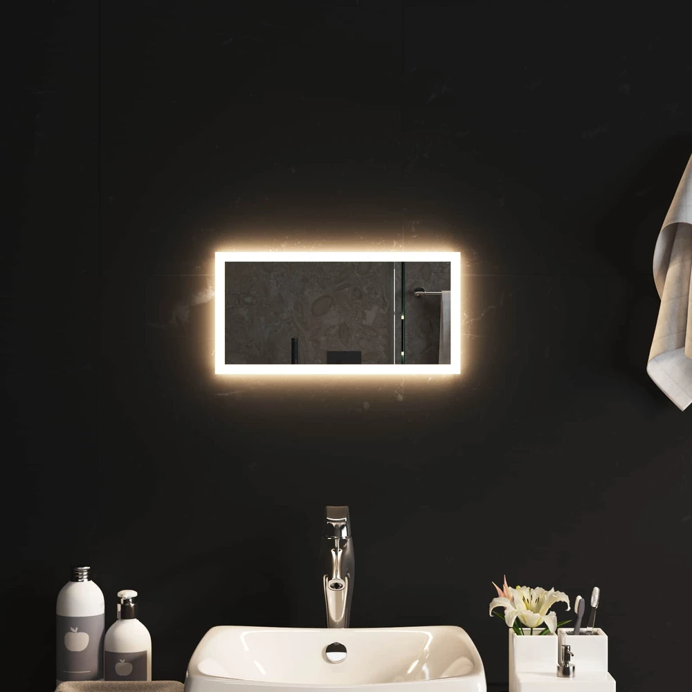 LED vonios veidrodis Skaidrus 40 x 20 cm grūdintas stiklas