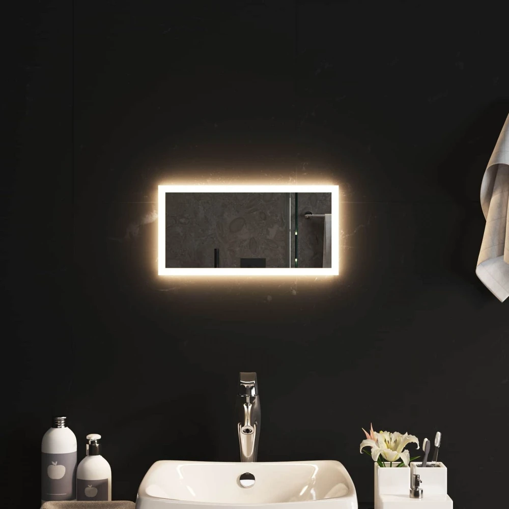 LED vonios veidrodis Skaidrus 40 x 20 cm grūdintas stiklas