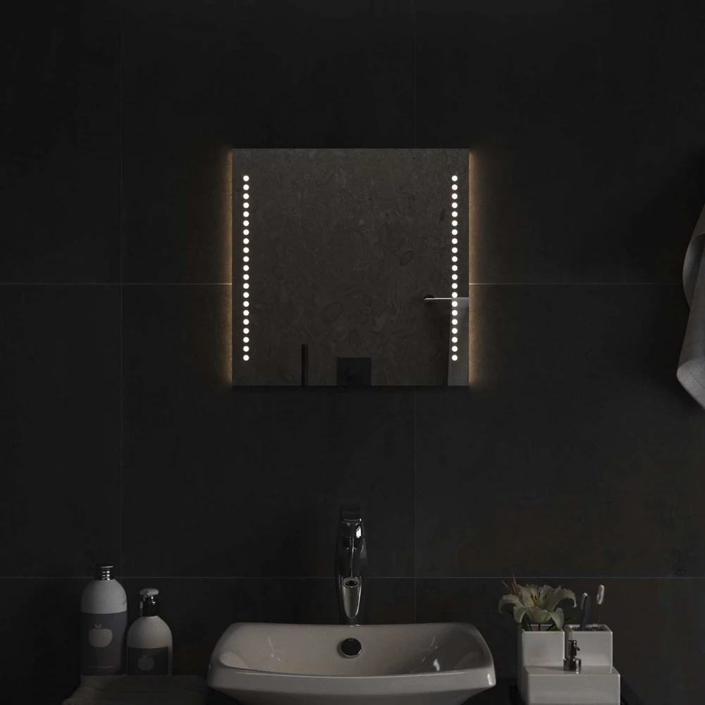LED vonios veidrodis Skaidrus 40 x 40 cm grūdintas stiklas