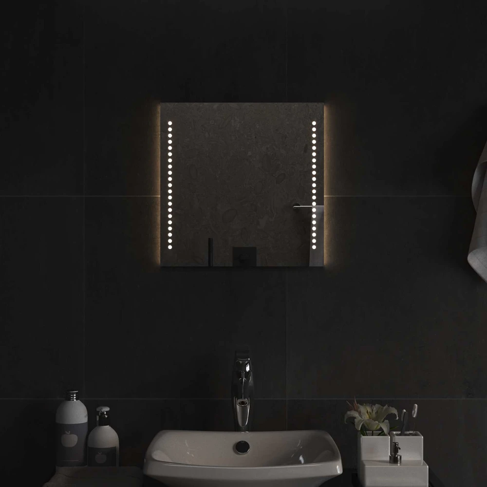 LED vonios veidrodis Skaidrus 40 x 40 cm grūdintas stiklas