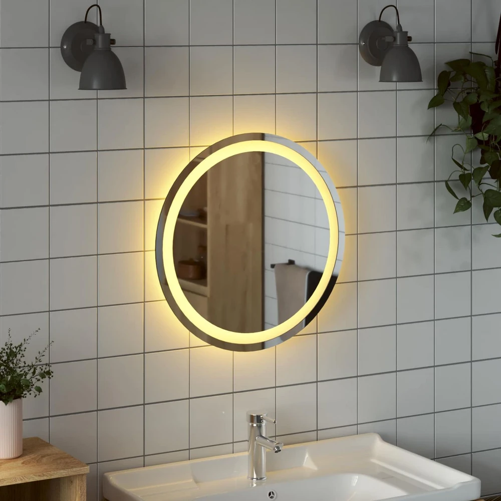 LED vonios veidrodis Skaidrus Ø 50 cm grūdintas stiklas