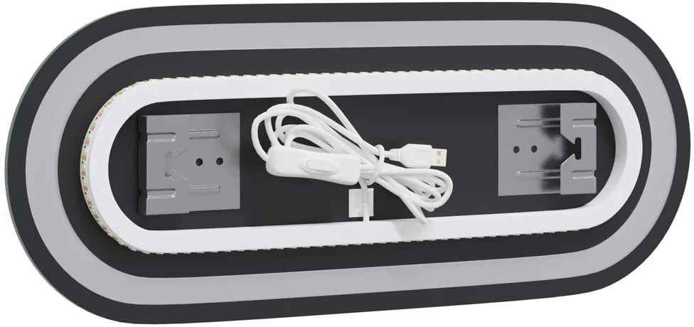 LED vonios veidrodis Skaidrus 50 x 20 cm grūdintas stiklas