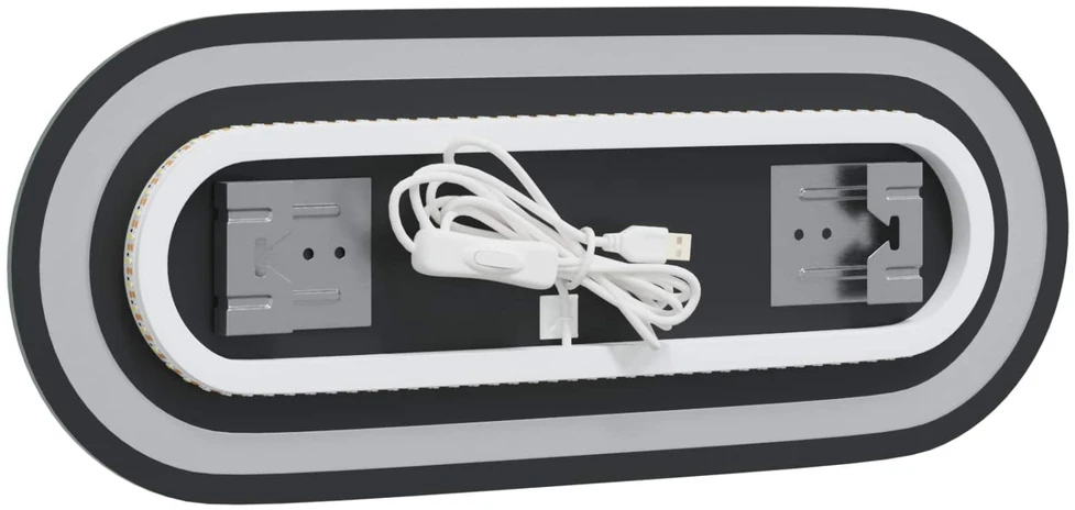LED vonios veidrodis Skaidrus 50 x 20 cm grūdintas stiklas