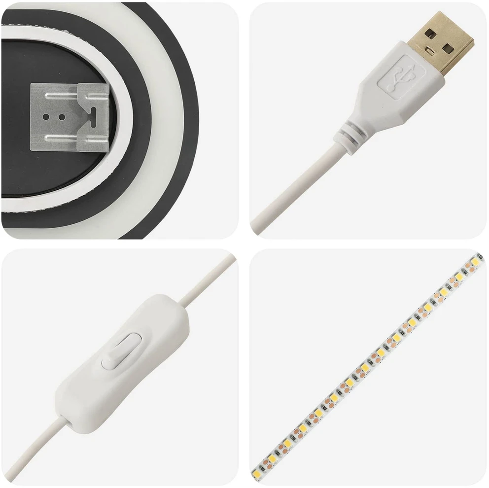 LED vonios veidrodis Skaidrus 50 x 20 cm grūdintas stiklas