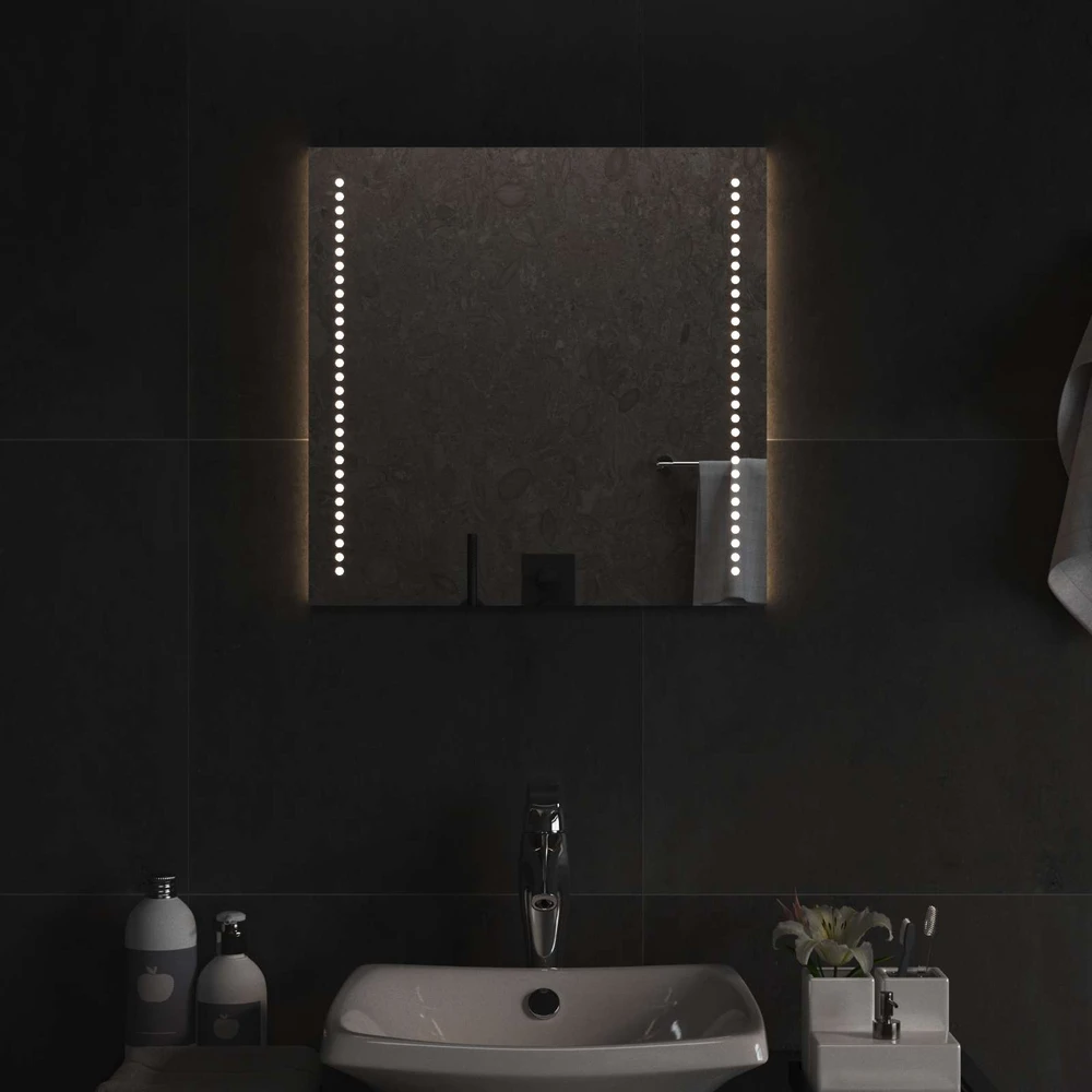 LED vonios veidrodis Skaidrus 50 x 50 cm grūdintas stiklas
