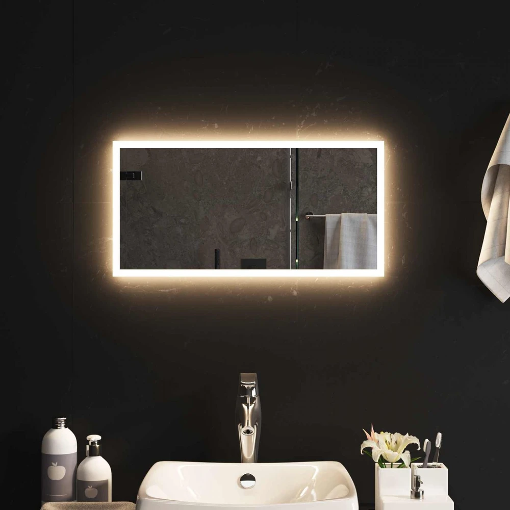 LED vonios veidrodis Skaidrus 60 x 30 cm grūdintas stiklas