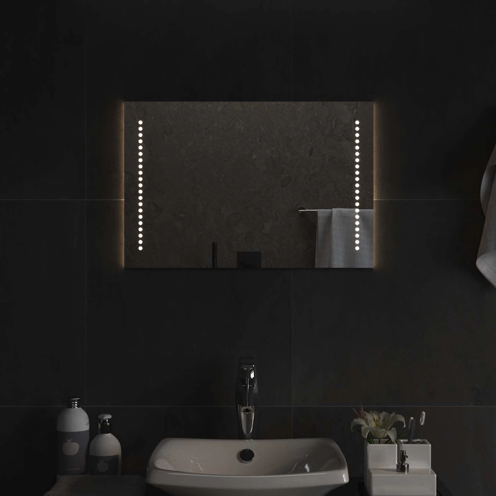 LED vonios veidrodis Skaidrus 60 x 40 cm grūdintas stiklas