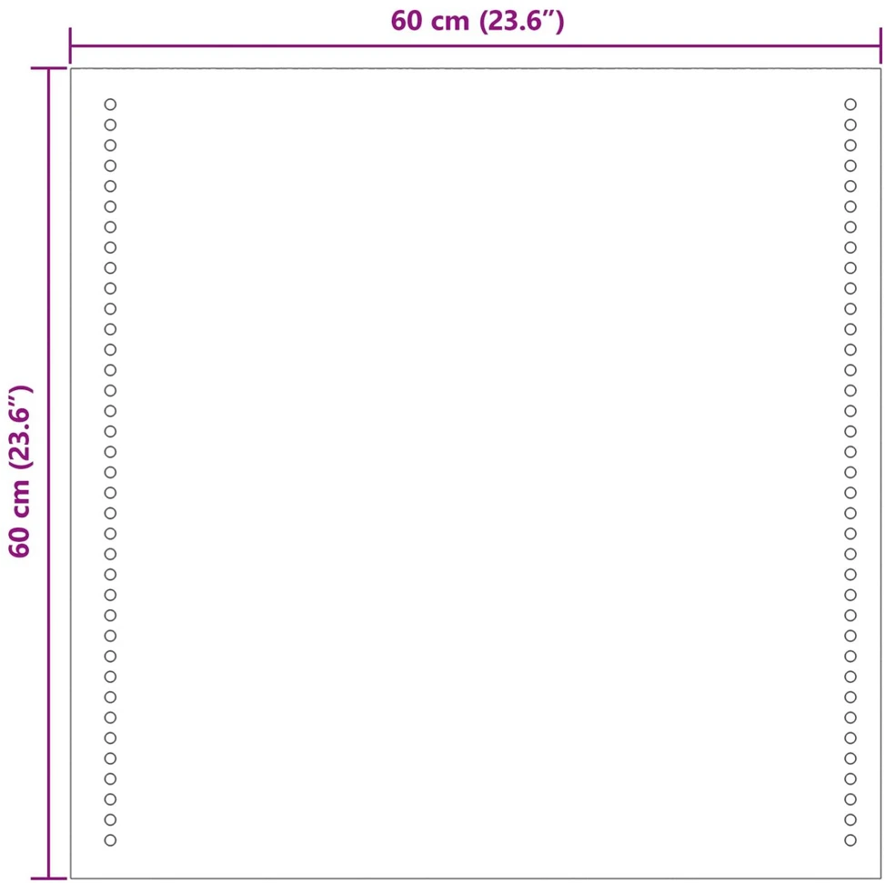 LED vonios veidrodis Skaidrus 60 x 60 cm grūdintas stiklas