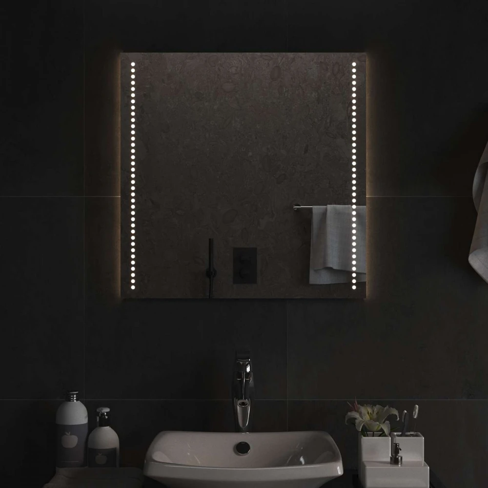 LED vonios veidrodis Skaidrus 60 x 60 cm grūdintas stiklas