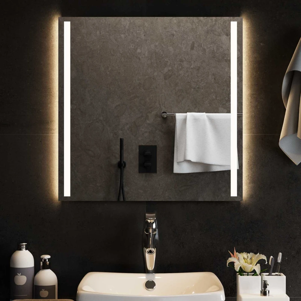 LED vonios veidrodis Skaidrus 60 x 60 cm grūdintas stiklas