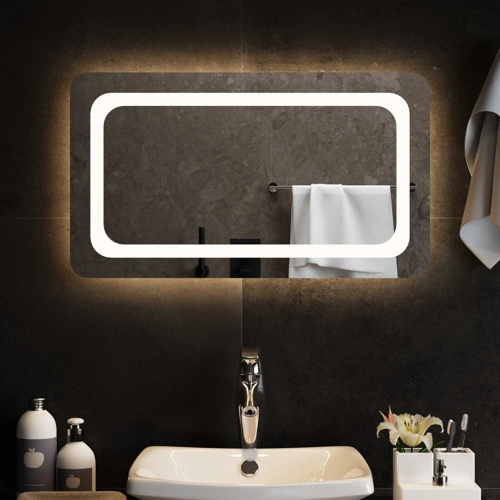 LED vonios veidrodis Skaidrus 70 x 40 cm grūdintas stiklas