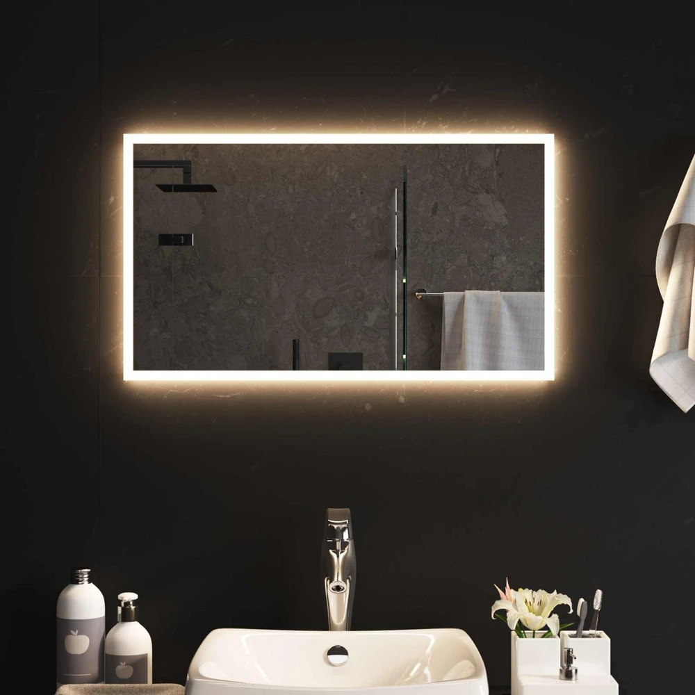 LED vonios veidrodis Skaidrus 70 x 40 cm grūdintas stiklas
