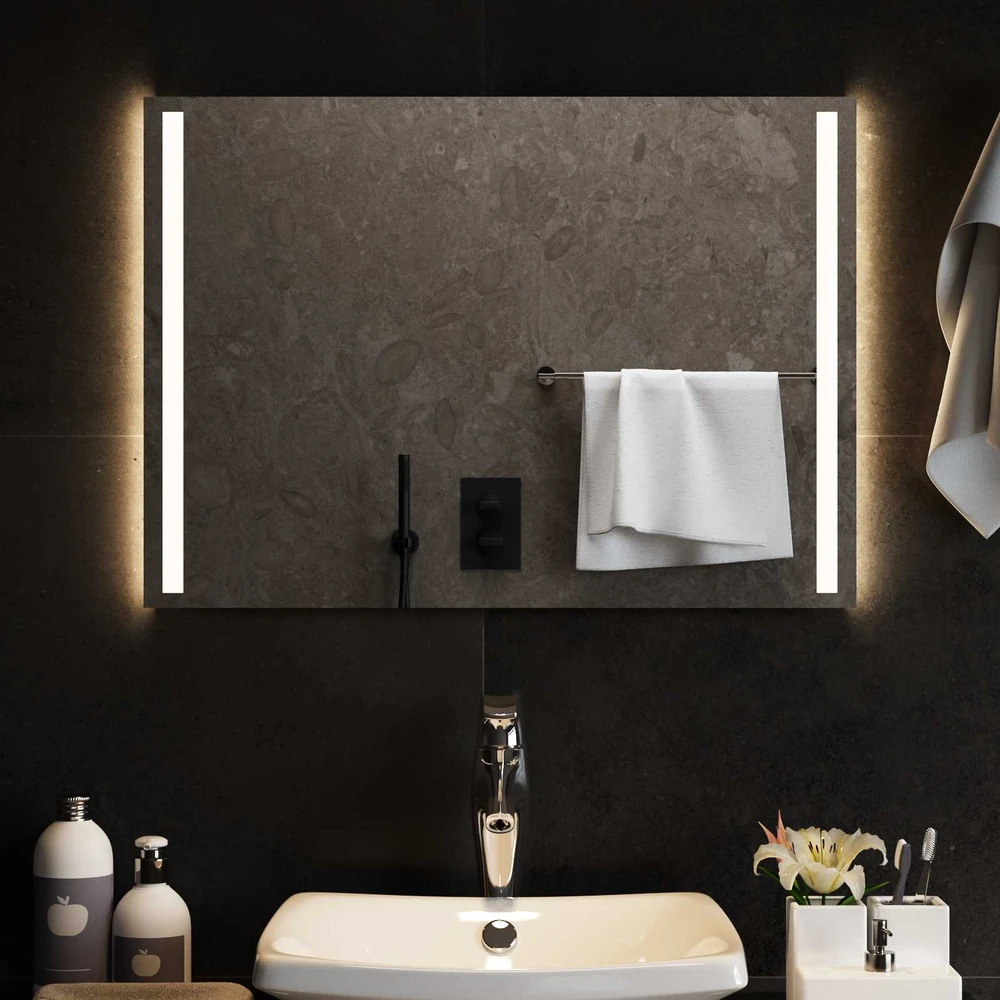 LED vonios veidrodis Skaidrus 70 x 50 cm grūdintas stiklas
