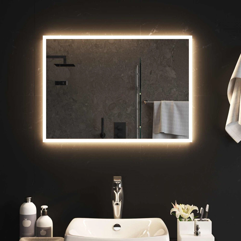 LED vonios veidrodis Skaidrus 70 x 50 cm grūdintas stiklas