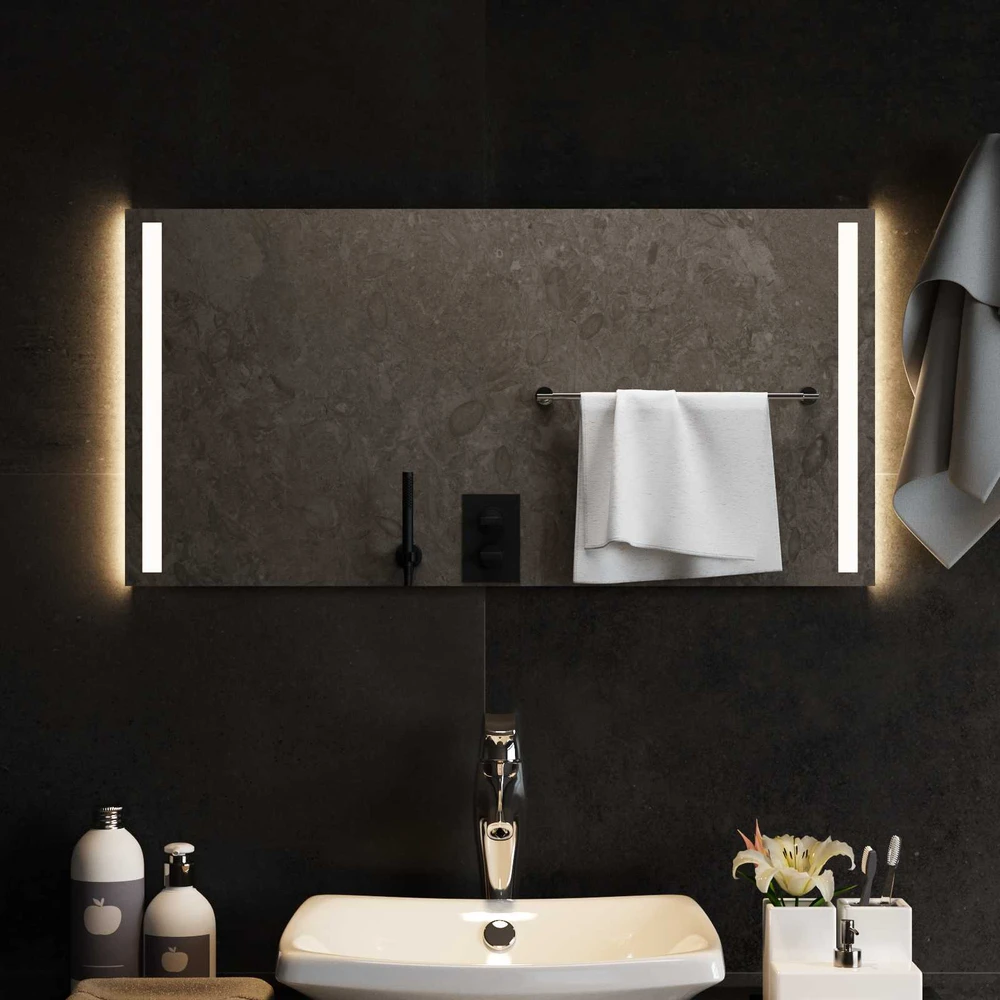 LED vonios veidrodis Skaidrus 80 x 40 cm grūdintas stiklas
