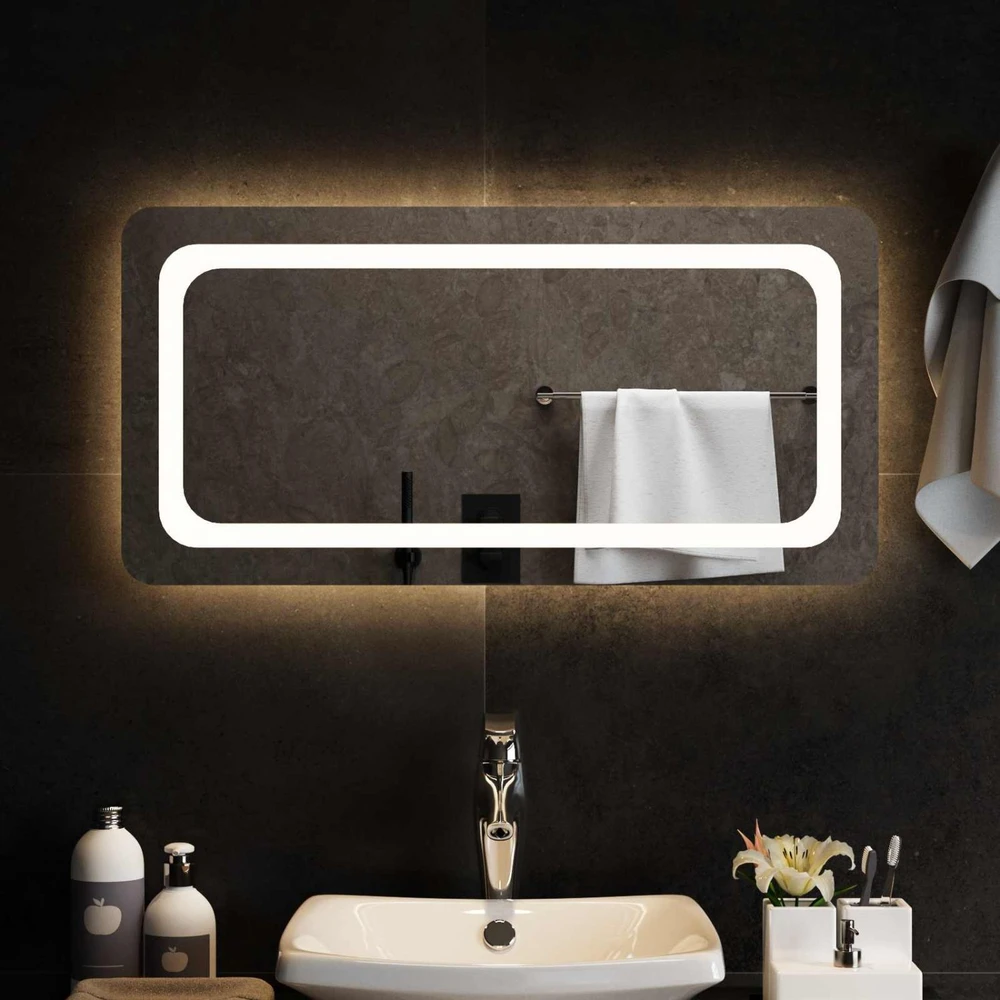 LED vonios veidrodis Skaidrus 80 x 40 cm grūdintas stiklas