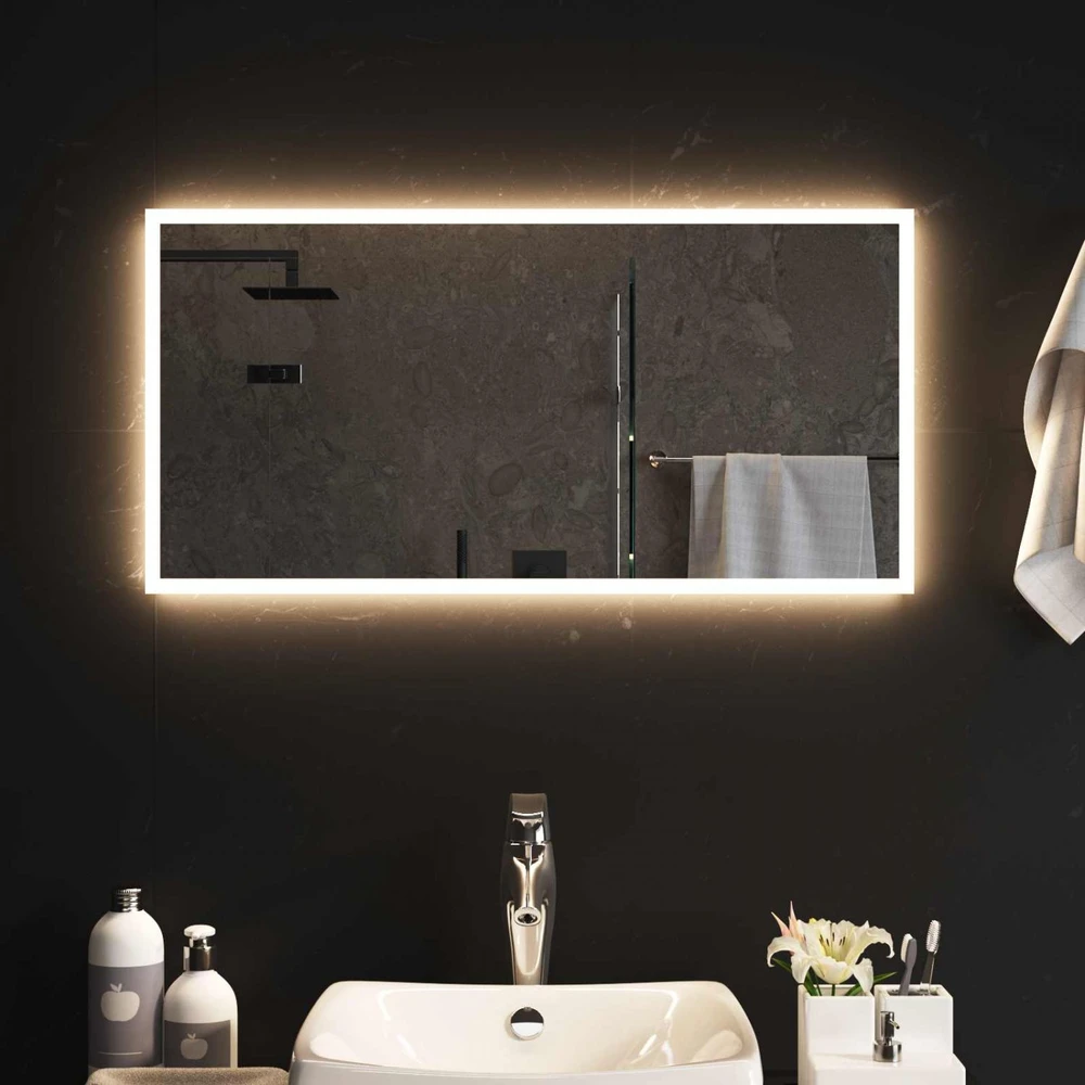 LED vonios veidrodis Skaidrus 80 x 40 cm grūdintas stiklas