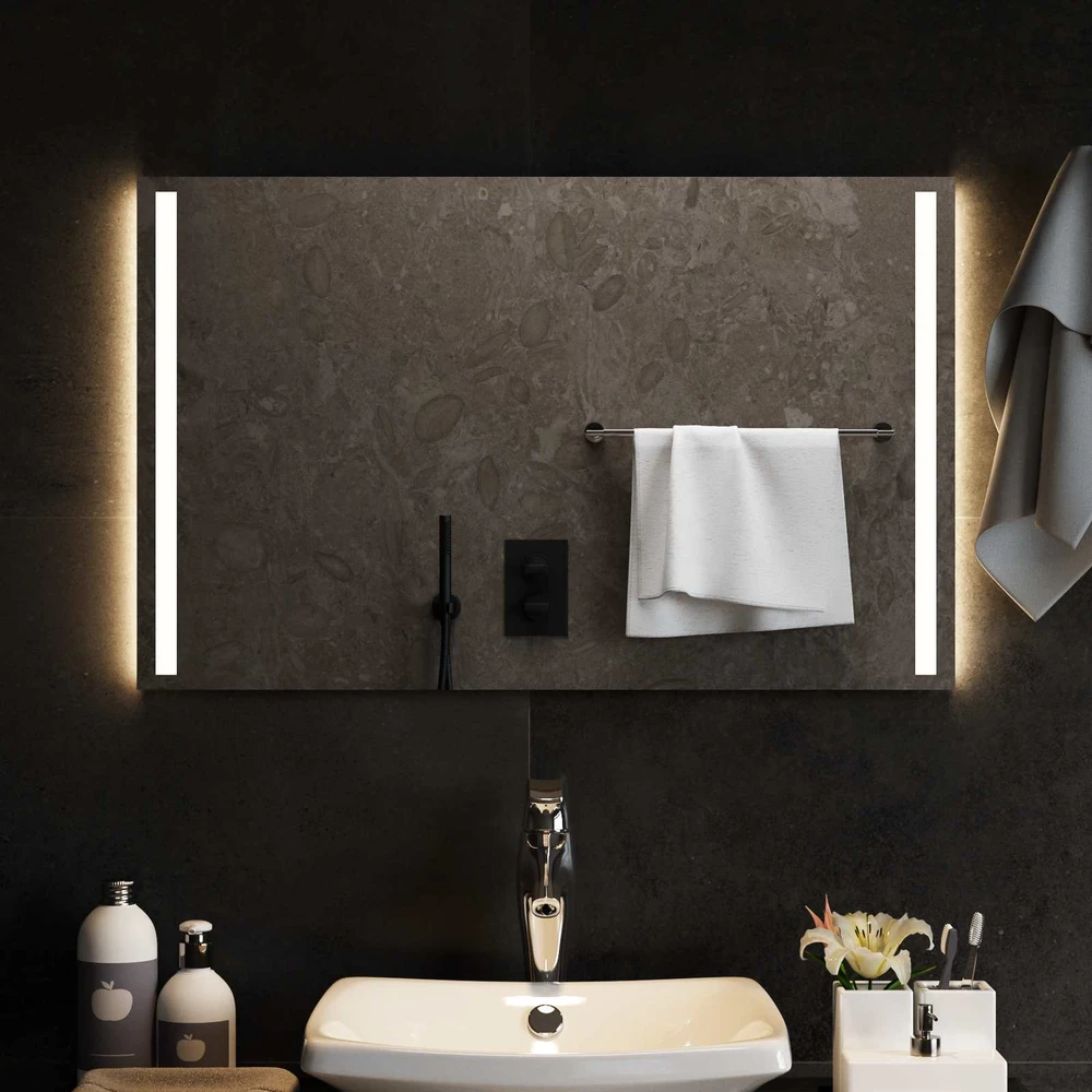 LED vonios veidrodis Skaidrus 80 x 50 cm grūdintas stiklas