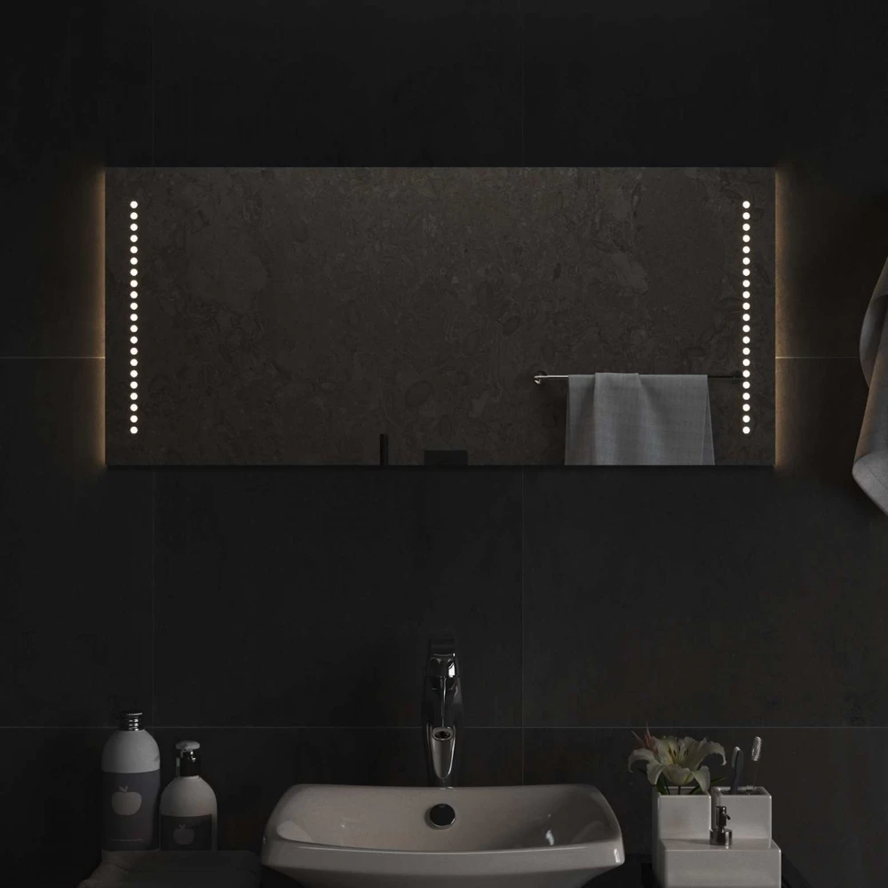 LED vonios veidrodis Skaidrus 90 x 40 cm grūdintas stiklas