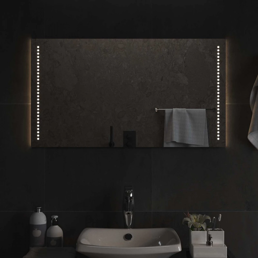 LED vonios veidrodis Skaidrus 90 x 50 cm grūdintas stiklas