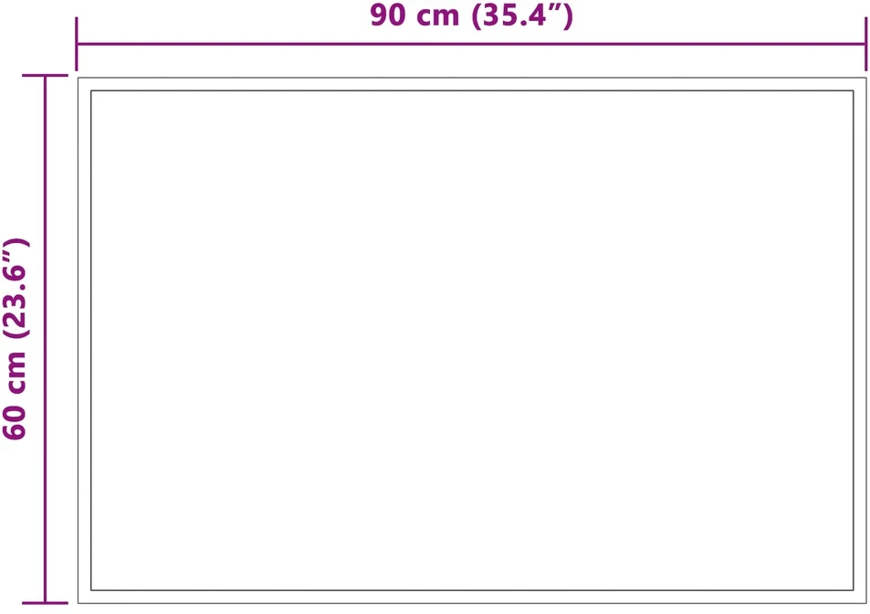 LED vonios veidrodis Skaidrus 90 x 60 cm grūdintas stiklas