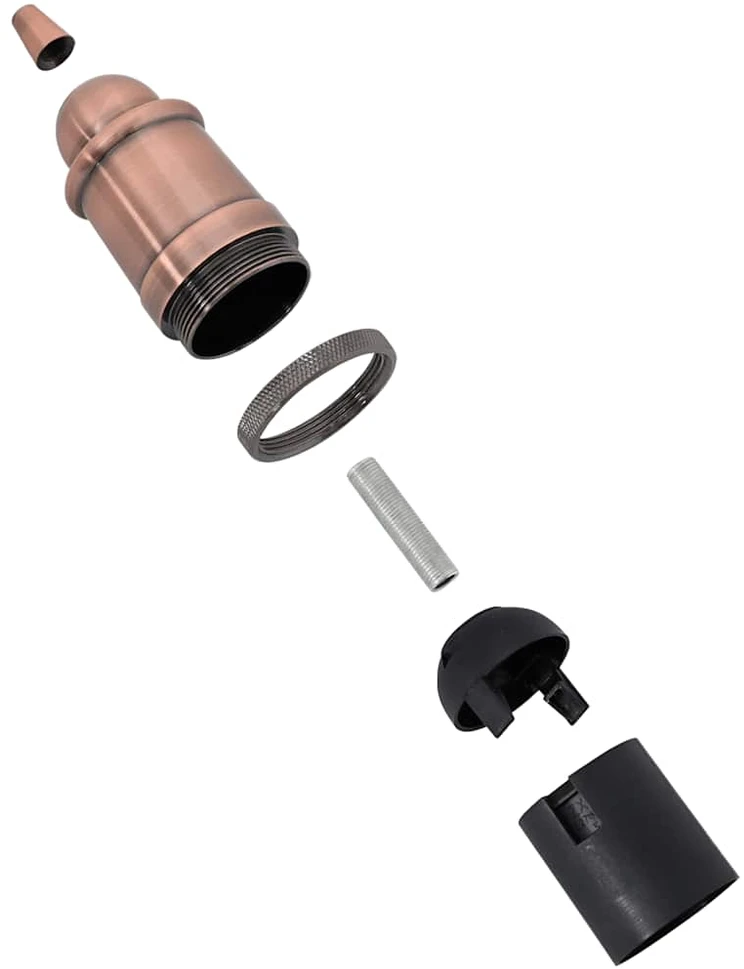 lempų laikikliai 2 vnt Raudona Bronze E27