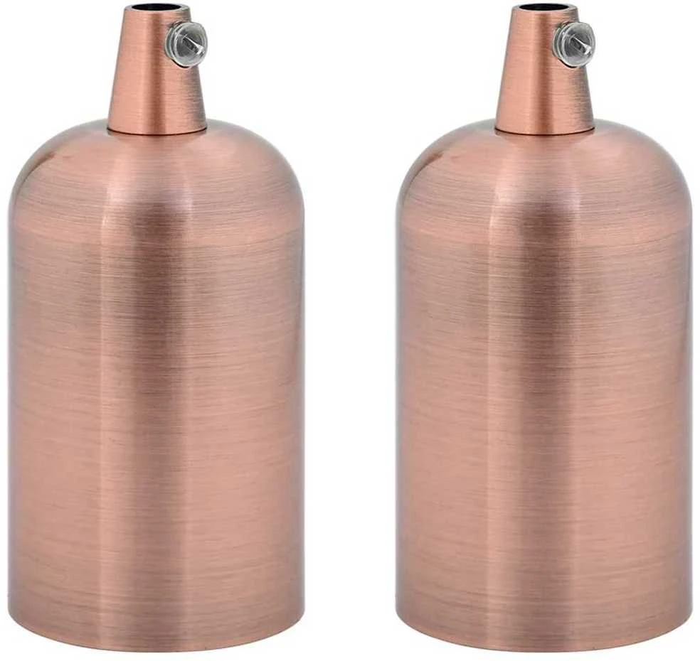 lempų laikikliai 2 vnt Raudona Bronze E27