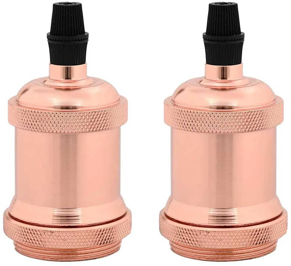 lempų laikikliai 2 vnt Rose Gold E27