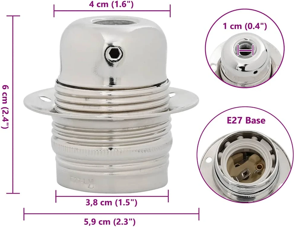 lempų laikikliai 2 vnt Satin Nickel E27