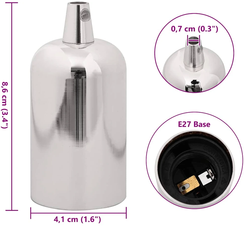 lempų laikikliai 2 vnt Satin Nickel E27