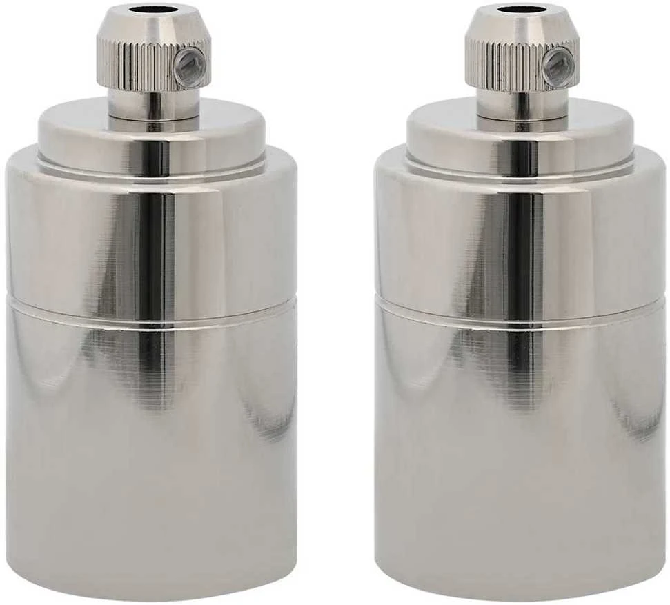 lempų laikikliai 2 vnt Satin Nickel E27