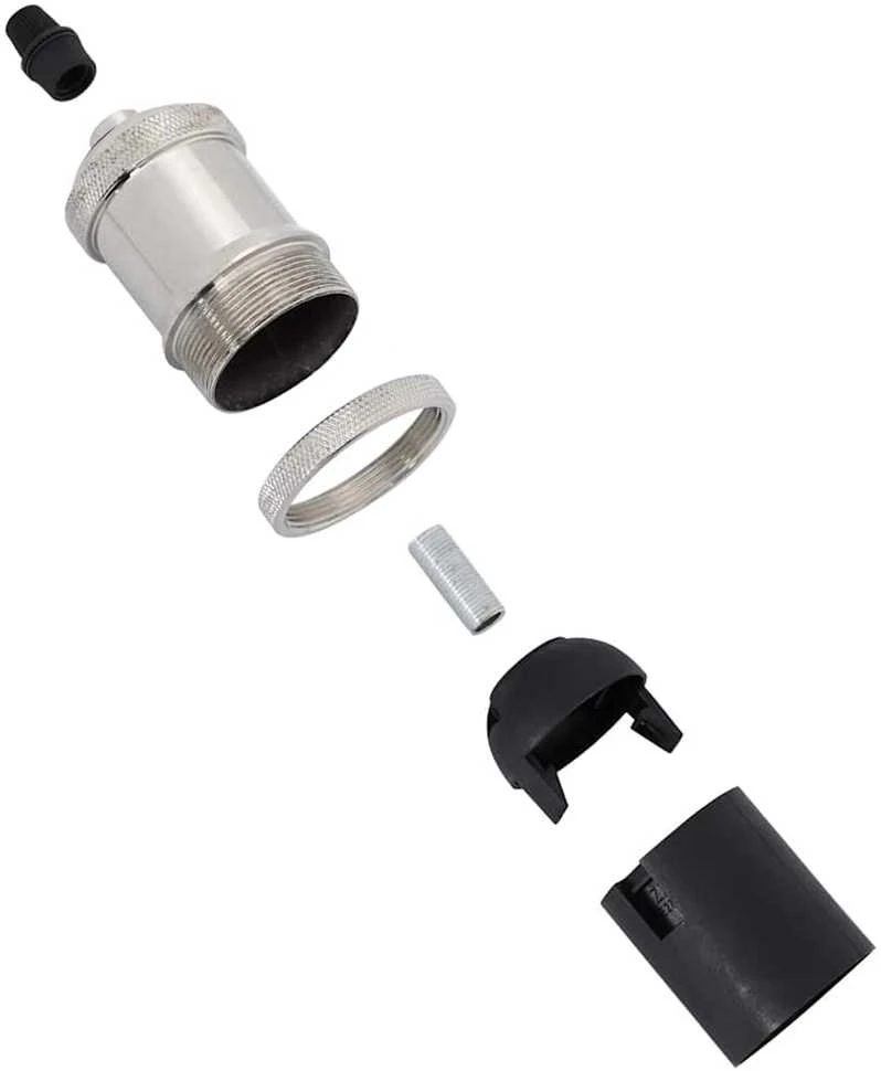 lempų laikikliai 2 vnt Satin Nickel E27