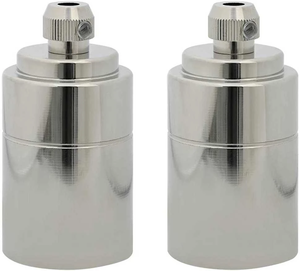 lempų laikikliai 2 vnt Satin Nickel E27