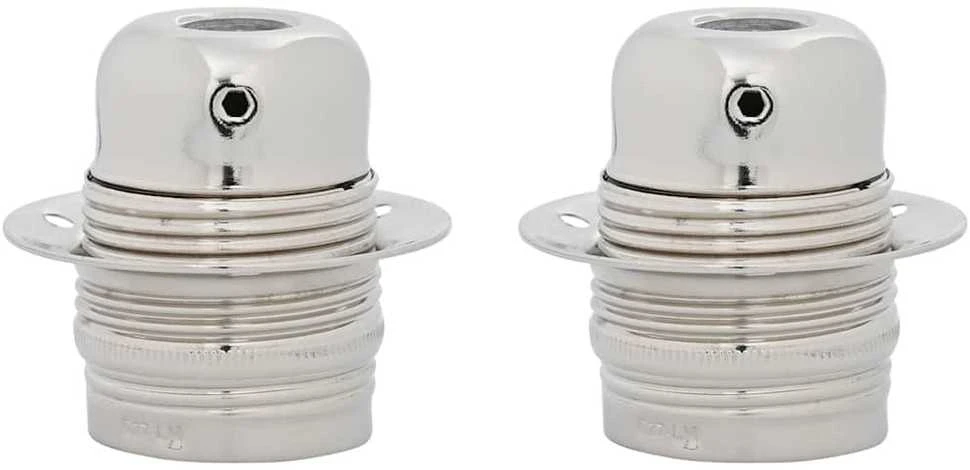 lempų laikikliai 2 vnt Satin Nickel E27