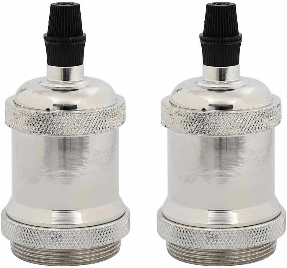 lempų laikikliai 2 vnt Satin Nickel E27