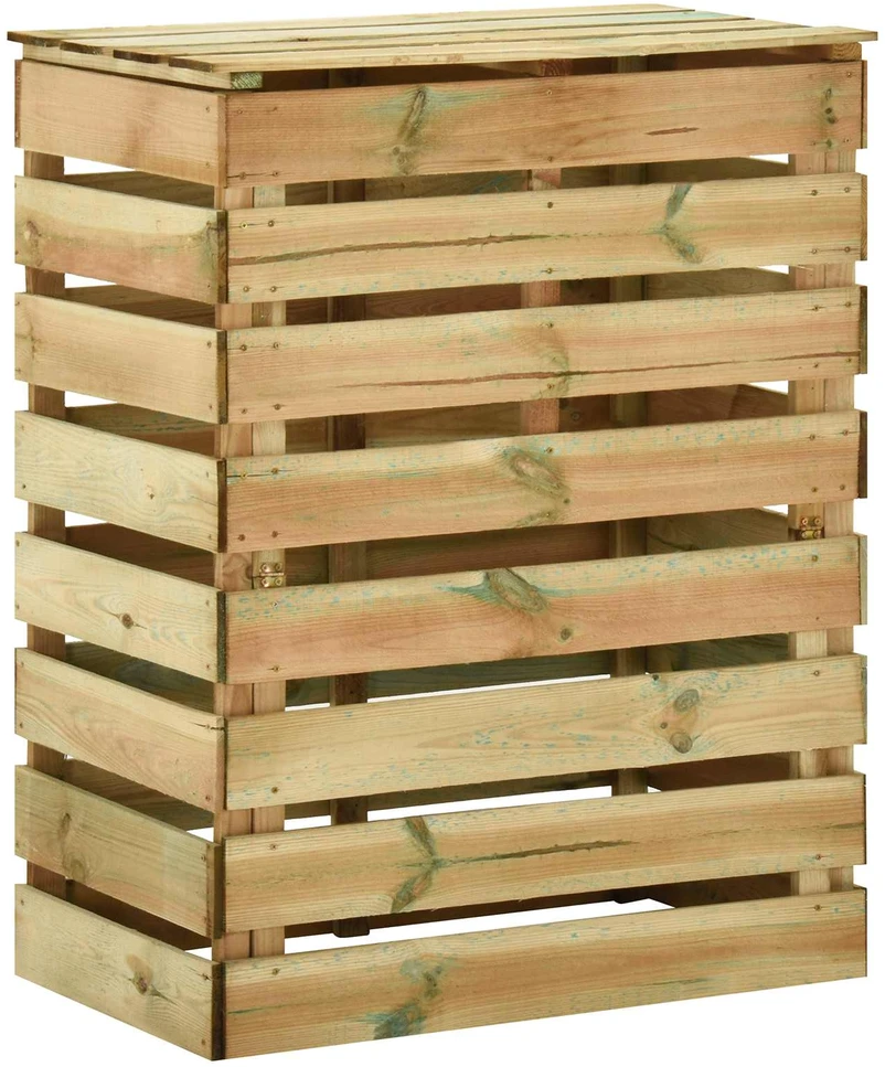 Lentų sodo kompostavimo dėžė 2 pcs Žalia 110 x 58 x 113 cm