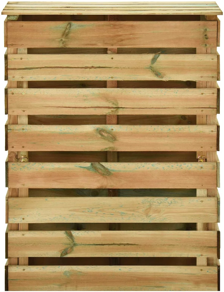 Lentų sodo kompostavimo dėžė 2 pcs Žalia 110 x 58 x 113 cm