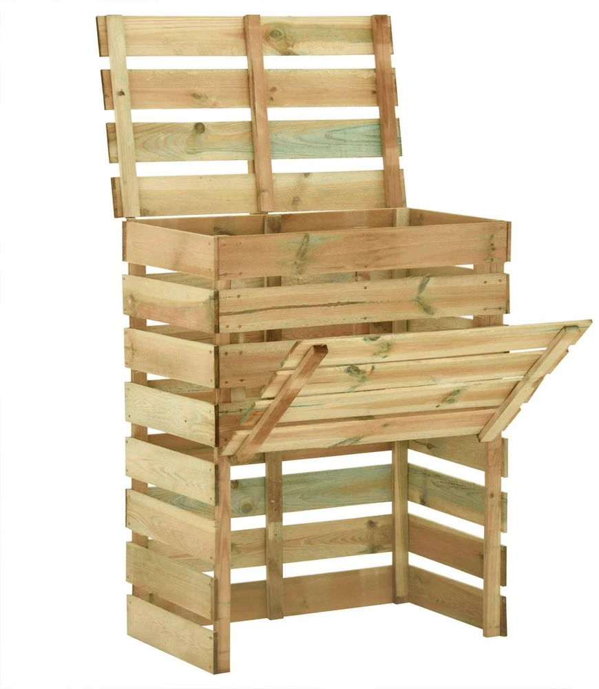 Lentų sodo kompostavimo dėžė Žalia 106 x 58 x 110 cm