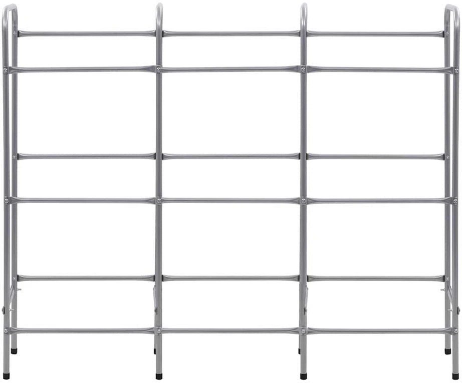 Lentyna 9 dėžėms, sidabrinės spalvos, 145x33x116cm, plienas